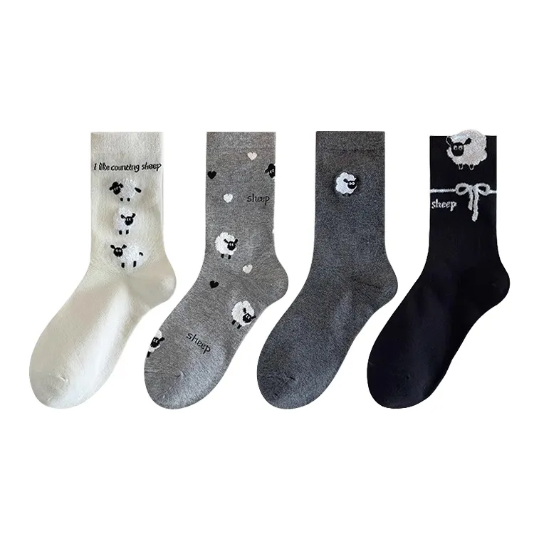 Mid Calf Socks Women's Combo Set-62