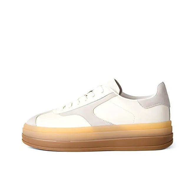 TOOMANYSHOES Creamy Custard Low-Top Skateboard Shoes Women's-5