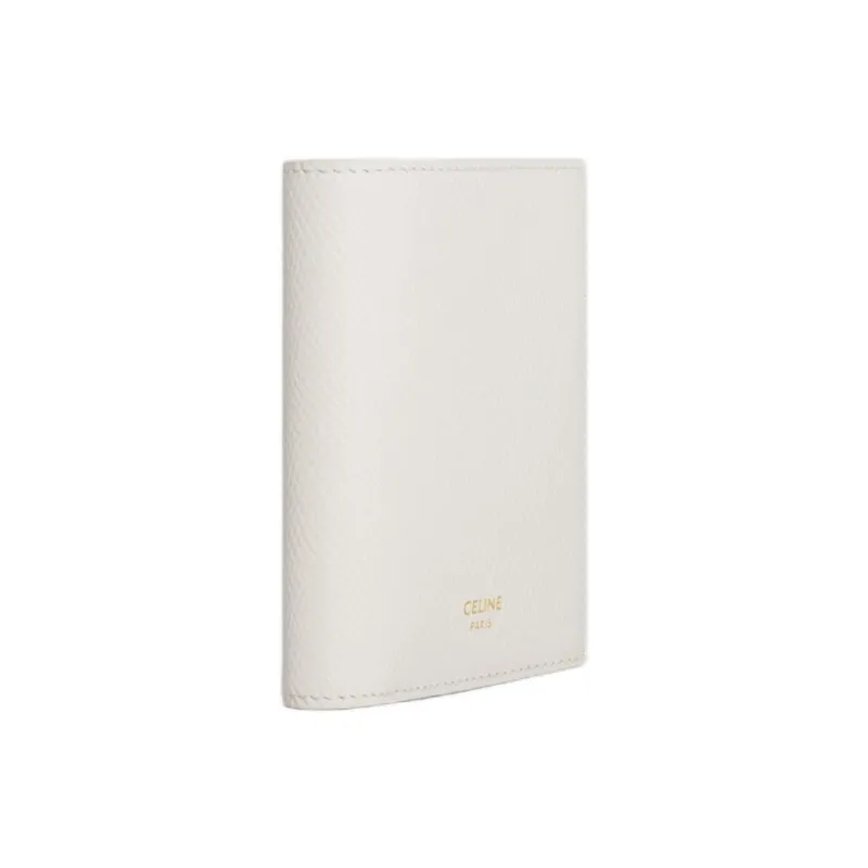 CELINE Triomphe Calfskin Wallet Women's Beige-1