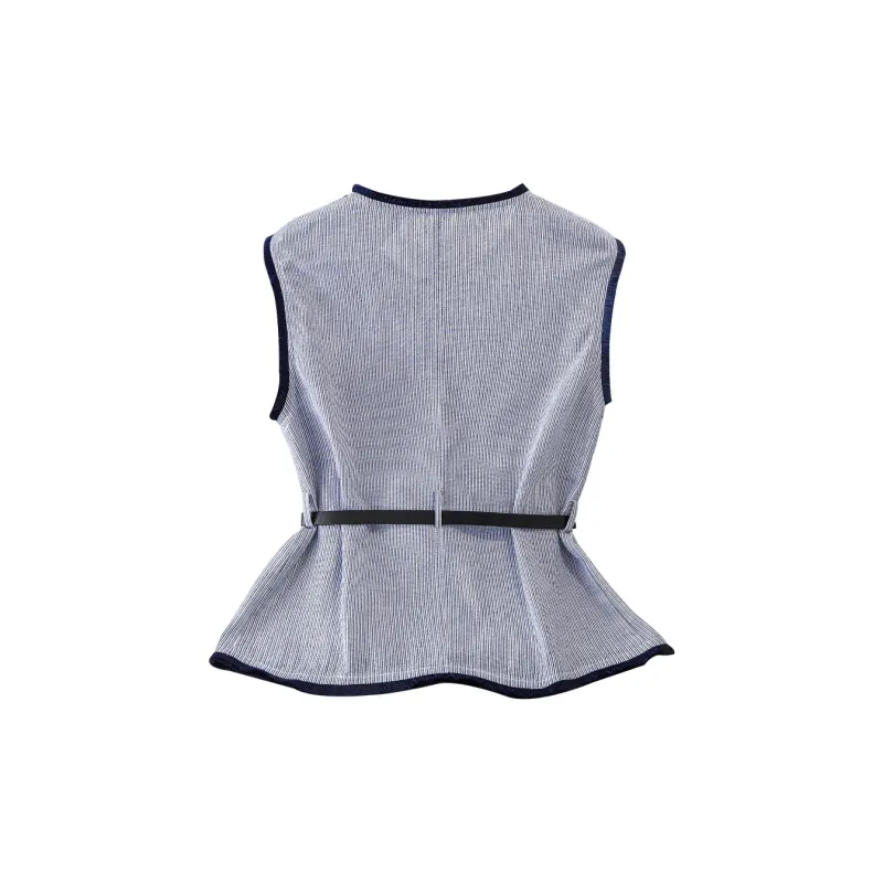 TOUCH Vests Women's Blue With White Lettering-1