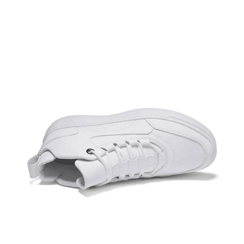 Jerden Smith Abrasion Resistant Balance Cushioning Mid Top Skateboard Shoes Men's White-3