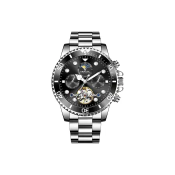 KANGOL Automatic Mechanical Movement Stainless Steel Watchband Watch Men's Watches Black Dial