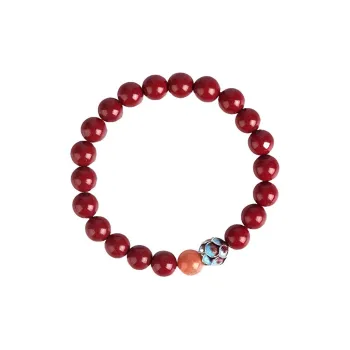 YINCHIE Reconstructed Cinnabar Bracelets Women's