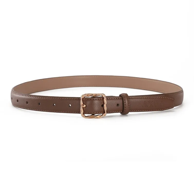 AOKANG Split Cow Leather Belts Women's Width 2.3CM-19