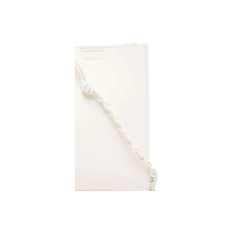 JIL SANDER Calfskin Crossbody Bag, Shoulder Bag Trumpets Women's White-3
