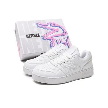DEFINEX Skateboard Shoes Unisex Low Top White/Blue/Brown