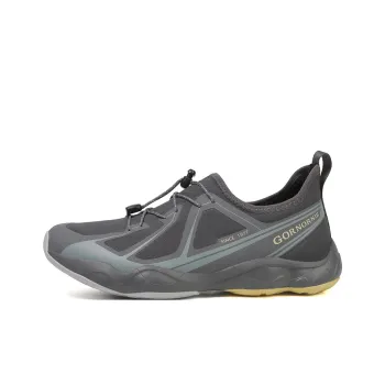 GORNORNIE Moisture Wicking Abrasion Resistant Lightweight Breathable Slip Resistant Low Top Outdoor Shoes Men's Gray
