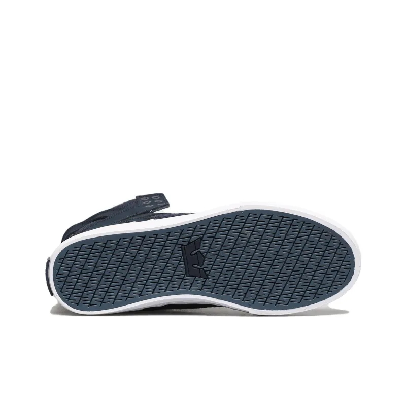 SUPRA Anti Slip Wear Resistant High Top Skateboard Shoes Men's Blue-3