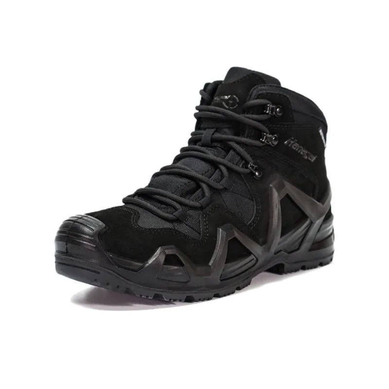 Hungo Slip Resistant Water Resistant Support Mid Top Hiking Shoes Men's Khaki-10