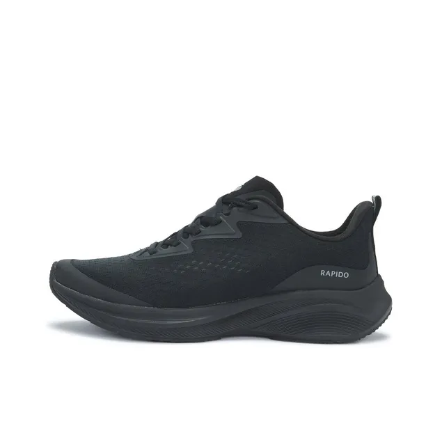 RAPIDO Shock Absorbers Low Top Running Shoes Unisex Black-0
