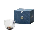 [Golden Cylinder Cup]Blue Base Floral Ball-65ml