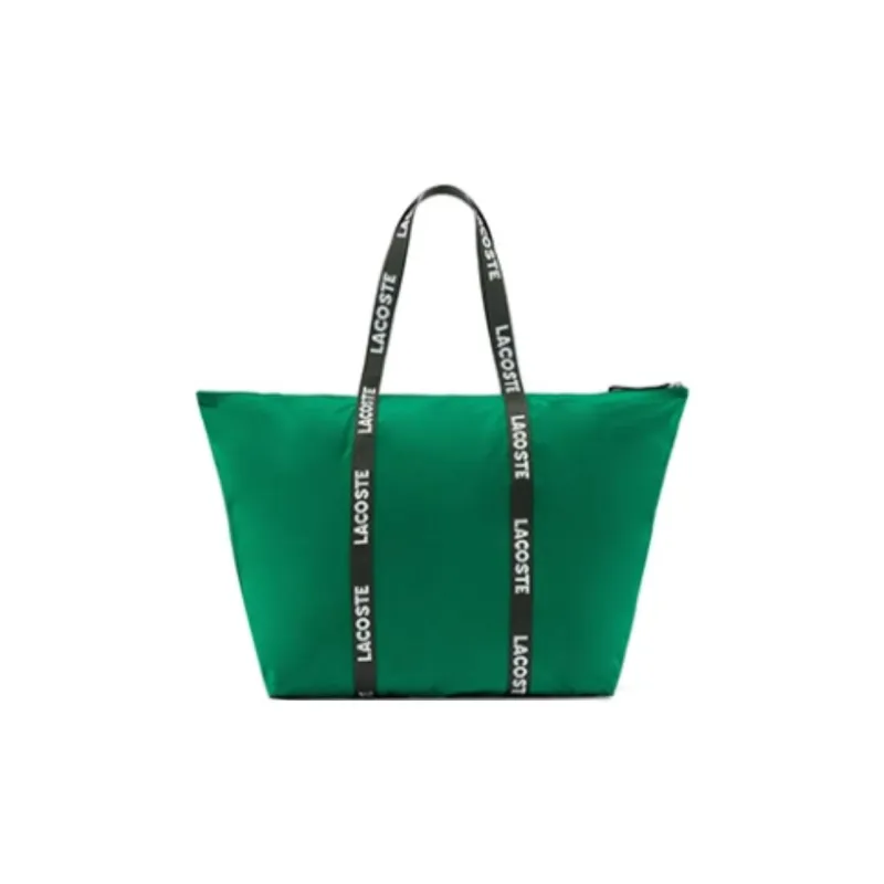 LACOSTE Fabric Tote Bag Shopping Bag Shoulder Bags Medium Size Women's Green-1