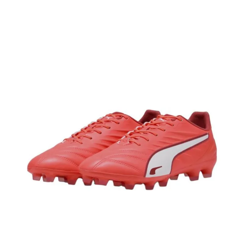 PUMA King Pro Anti Slip Wear Resistant Soccer Shoes Unisex Red-2