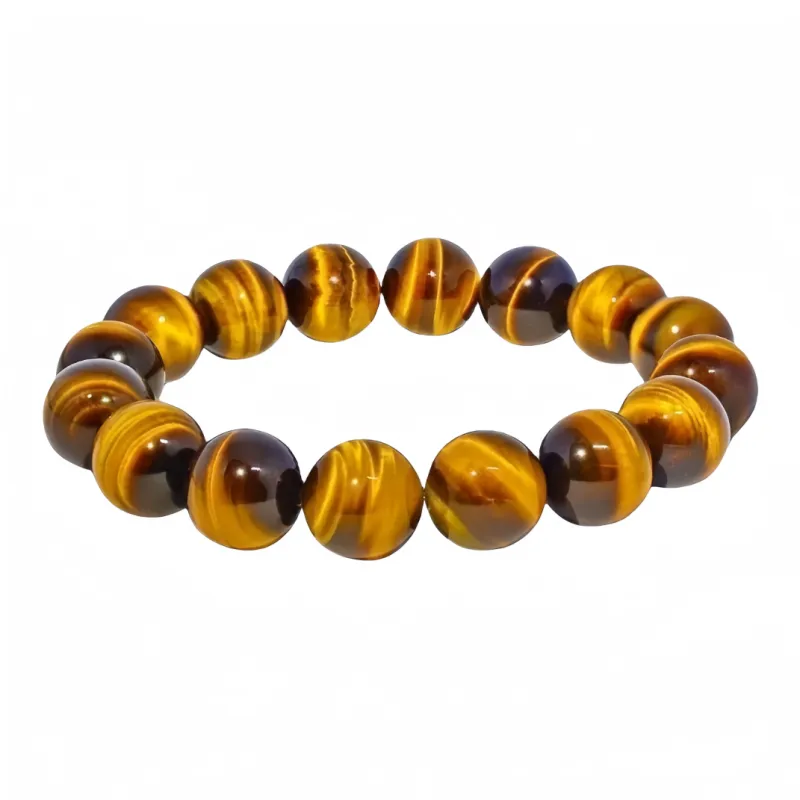 Stone On The Line Tiger's Eye Stone Bracelets Unisex-3