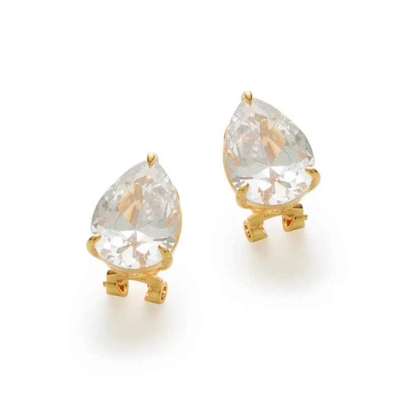 RSNY Gold Plated Copper Stud Earrings Women's-0