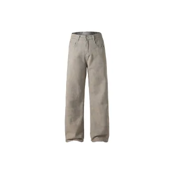 Classic Jeans Style Unisex Khaki Gray Tone