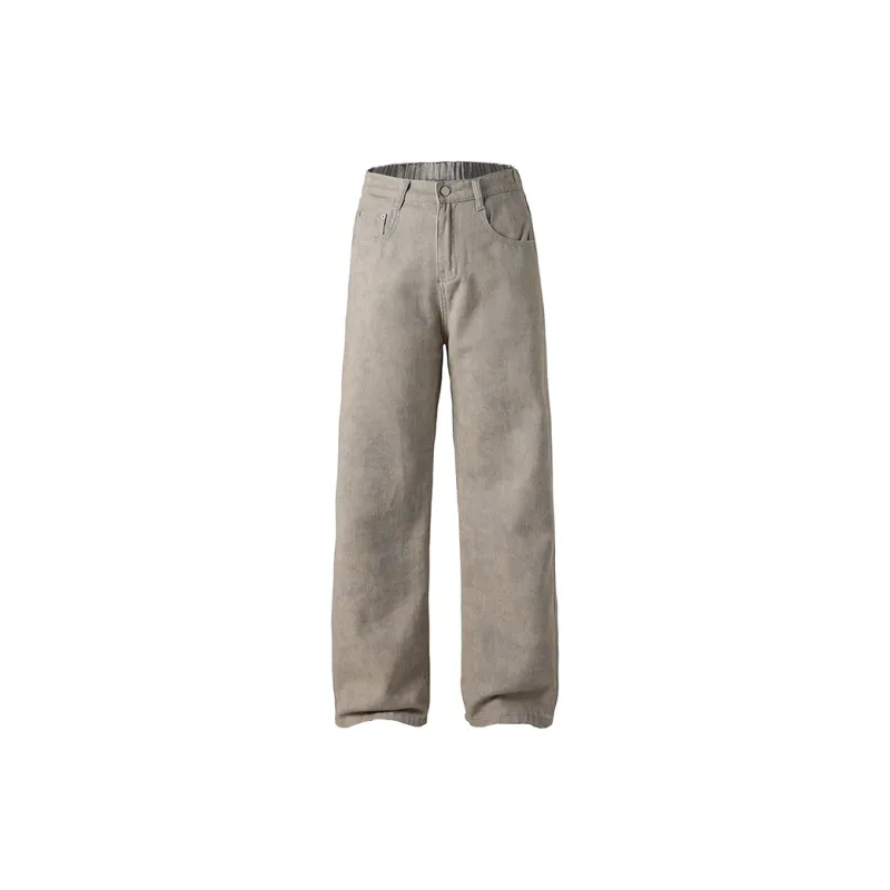 Classic Jeans Style Unisex Khaki Gray Tone-0