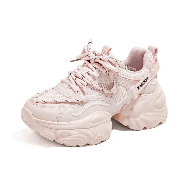 Warrior Low Top Chunky Sneakers Women's Pink-2