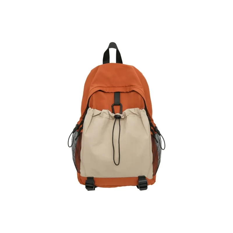 LUVISTRUE Nylon Backpack Regular Unisex Neon Green/Red/Brown/Red/Light Gray/Black-16