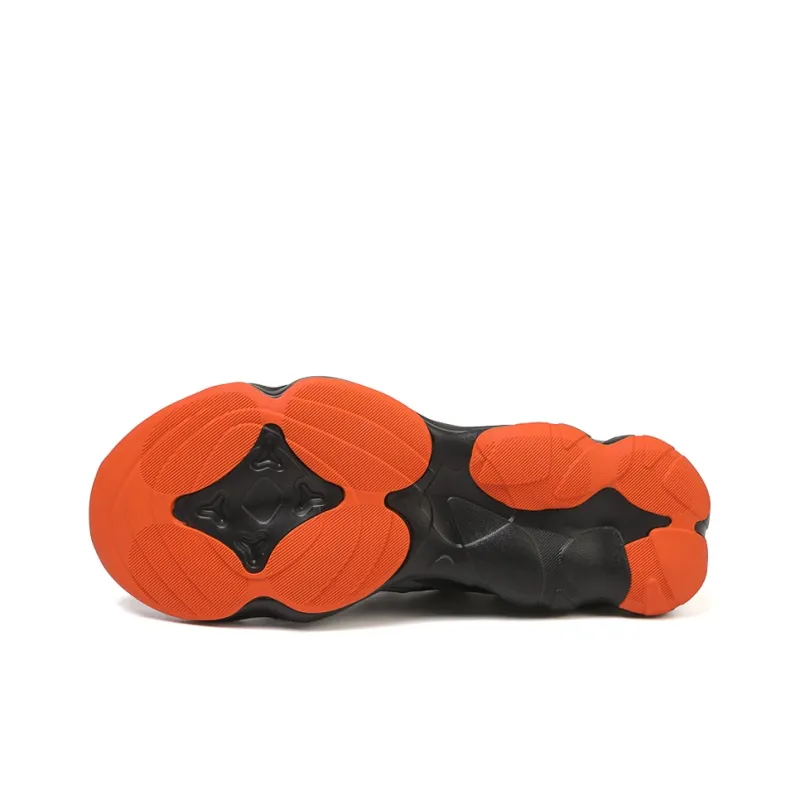 GORNORNIE Wear resistant, Lightweight, Breathable, And Non slip. Low Top Outdoor Shoes Men's Black Orange-4