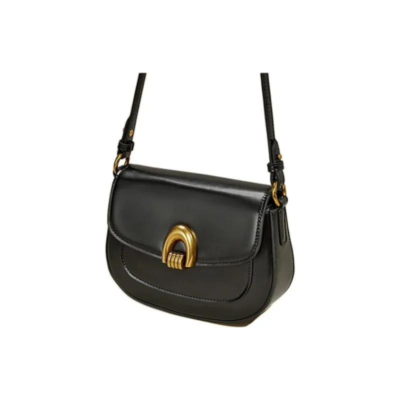 JOSINY PU Saddle Bag, Shoulder Bag Small Size Women's Black/Coffee-1