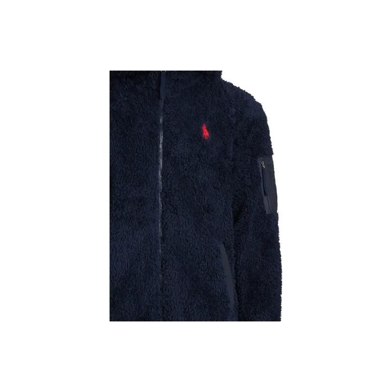 Polo Ralph Lauren FW24 Velvet feel Coat Men's Marine Blue-4
