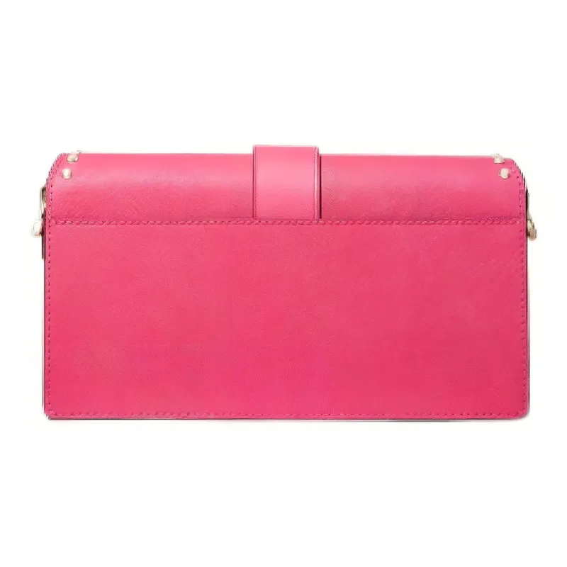 MICHAEL KORS Greenwich Cow Leather Shoulder Bag Crossbody Bag Medium Size Women's Rose Red-1