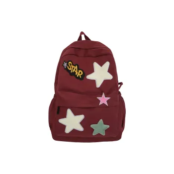 Yalu Nylon Backpack Regular Unisex Black/Red/Green