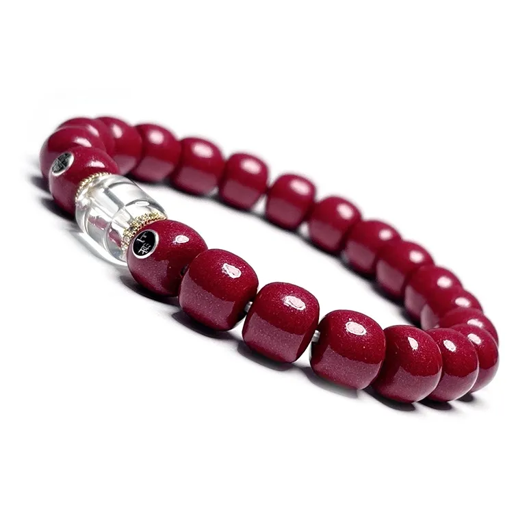 MOUNTAINS AND MANS Cinnabar Peaceful Auspicious Good Luck Beaded Bracelet Unisex-1