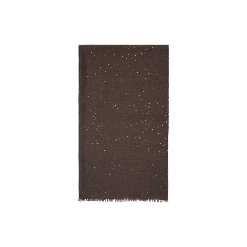 Brunello Cucinelli Sequin Embellished Frayed Scarf-0