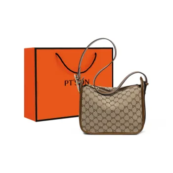 PT'SON Fabric, Synthetic Leather Underarm Shoulder Bag, Crossbody Bag Regular Women's Khaki