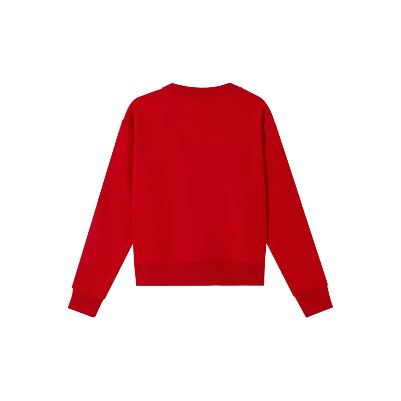 Flowers In Water Sweatshirt Women's Red-1