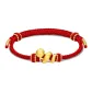 Small Coiled Snake Rope Bracelet with Red String