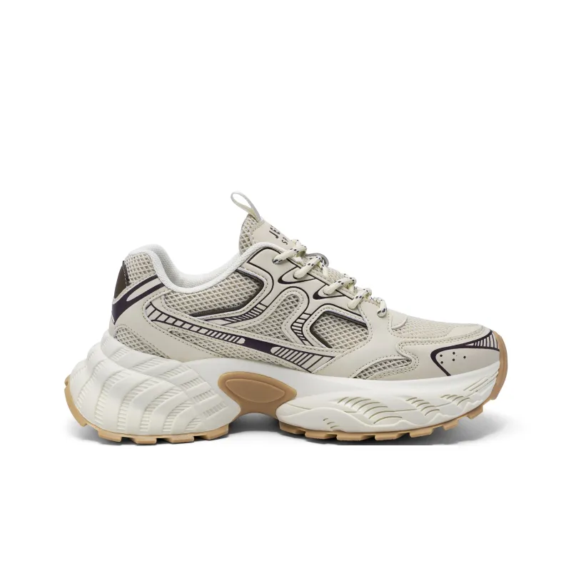 JEEP SPIRIT Cushioning Anti Slip Wear Resistant Breathability Low Top Chunky Sneakers Men's Light Sandy-1