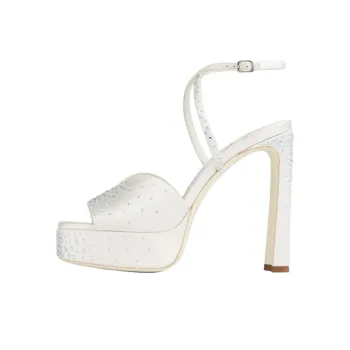 Jimmy Choo Karli One Strap Sandals 12.5cm Women's Ivory White