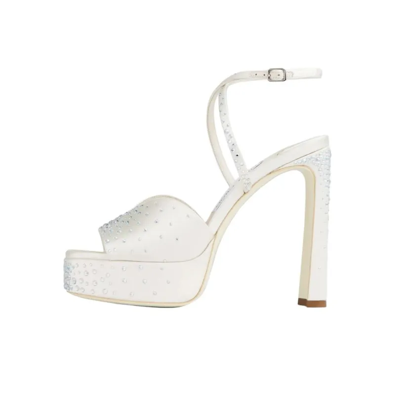 Jimmy Choo Karli One Strap Sandals 12.5cm Women's Ivory White-0