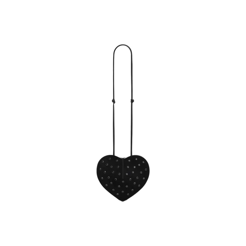 Alaia Goatskin Heart Shaped Bag, Crossbody Bag, Shoulder Bag Women's Black-2