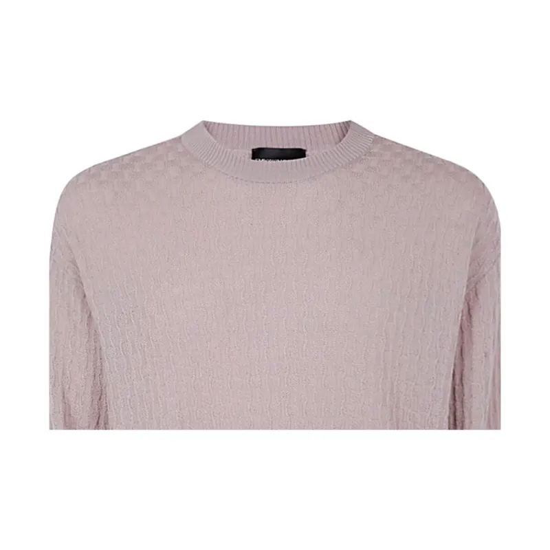 EMPORIO ARMANI Drop Shoulder 3D Knitted Jumper-2