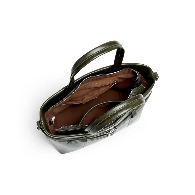 Mulinsen Polyurethane Shoulder Bag Crossbody Bag Handbag Women's Dark Green-7