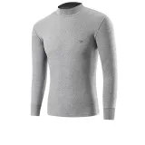 Mock Neck Unlined Clothing (Light Gray) 100% cotton Antibacterial/Windproof Neck Protection