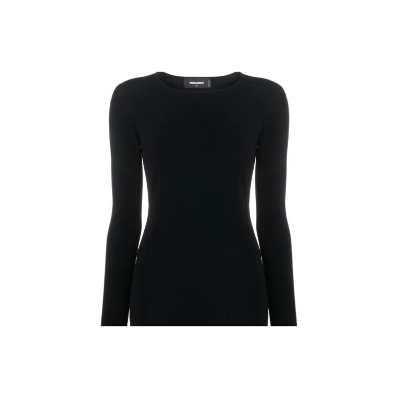 DSQUARED 2 Open back Fine ribbed Minidress-4