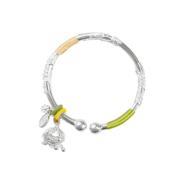 CUTE DAME S999 Fine Silver Sterling Silver Bracelets Women's Silver-0