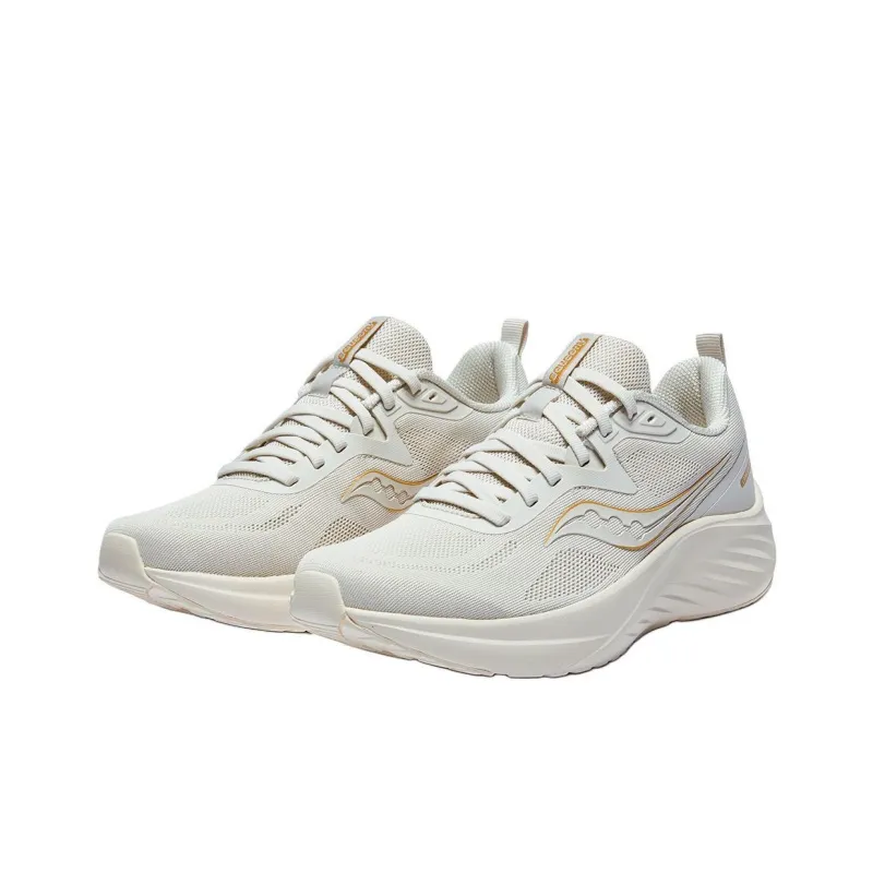 Saucony LANCER 3 Anti Slip Wear Resistant Low Top Running Shoes Unisex White-2