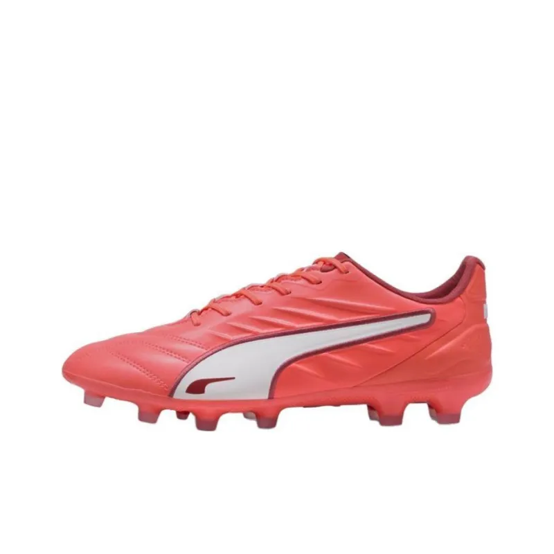 PUMA King Pro Anti Slip Wear Resistant Soccer Shoes Unisex Red-0