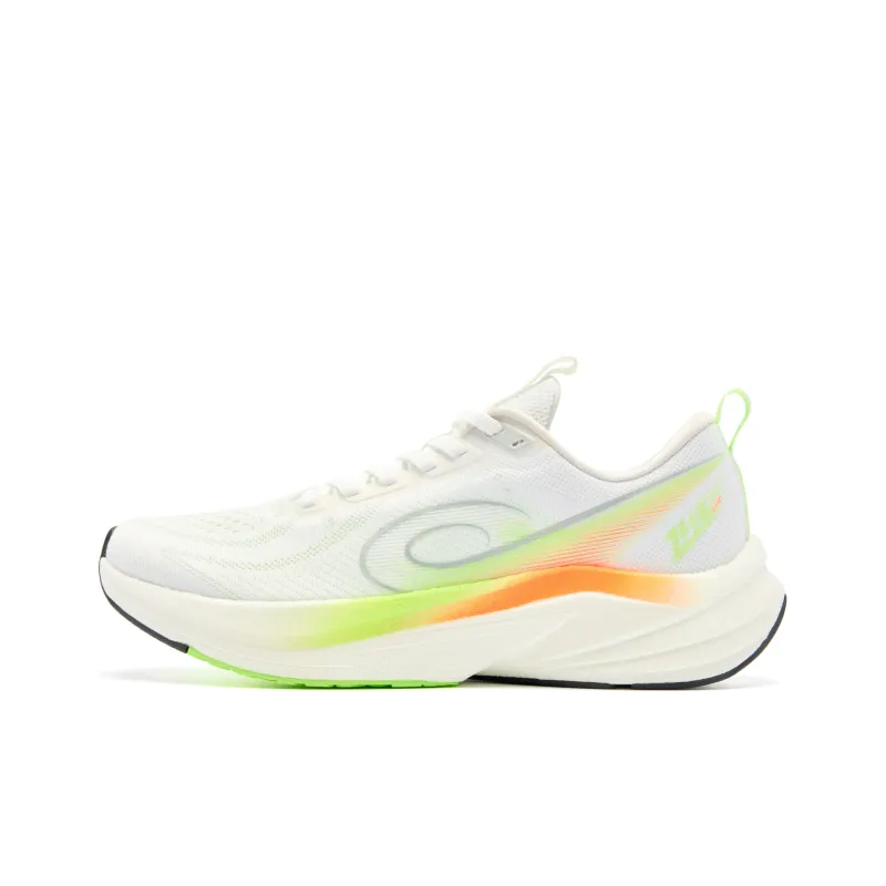 QIAODAN Speed 3LITE Cushioning Anti Slip And Wear Resistant Low Top Training Running Shoes Men's White Green-0