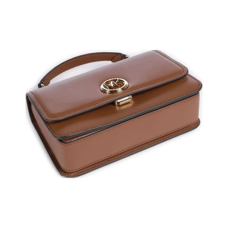 MICHAEL KORS Delancey Leather Shoulder Bag, Crossbody Bag, Handbag Women's Brown-4