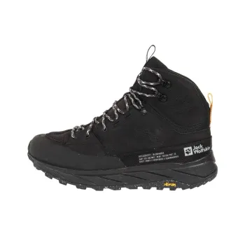 Jack Wolfskin Terraquest Anti Slip Wear Resistant Mid Top Hiking Shoes Men's Black