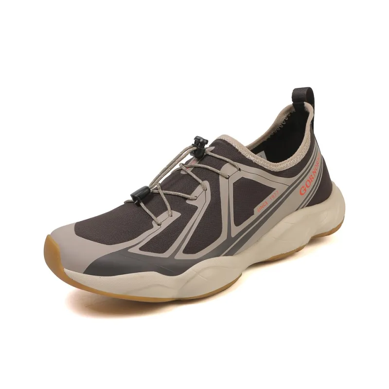 GORNORNIE Wear resistant, Lightweight, Breathable, And Non slip. Low Top Outdoor Shoes Men's Dark Brown Sand-1