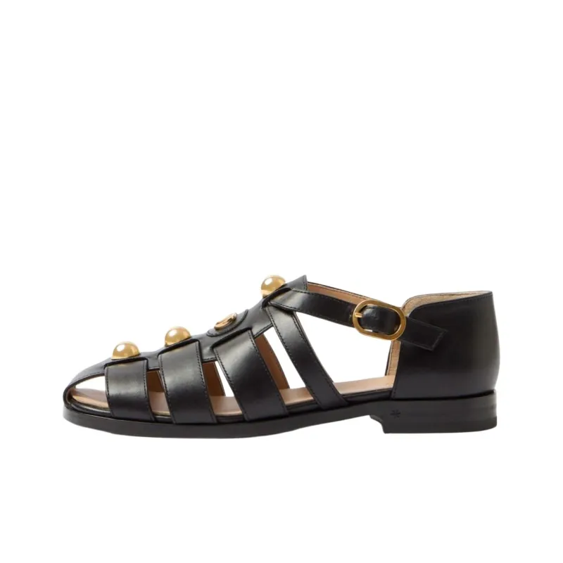 Valentino VLogo Roman Sandals Women's Black-0