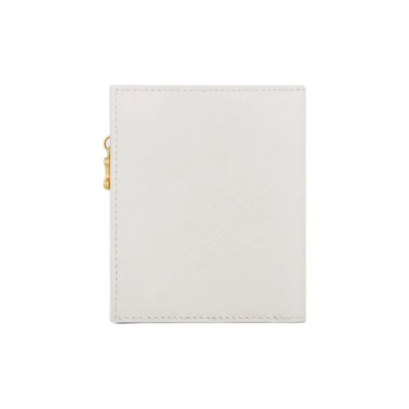 CELINE Triomphe Calfskin Wallet Women's Beige-2